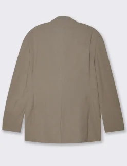 Uomo Piazza Italia Uomo|Giacche<Blazer doppio petto in tessuto strutturato formal fit - tortora