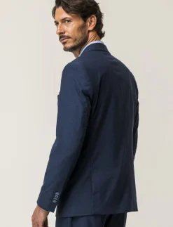 Uomo Piazza Italia Uomo|Giacche<Blazer formal fit con colletto a revers classici e tasca a filetto completa di pochette a contrasto -