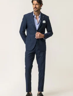 Uomo Piazza Italia Uomo|Giacche<Blazer formal fit con colletto a revers classici e tasca a filetto completa di pochette a contrasto -