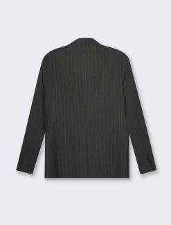 Uomo Piazza Italia Uomo|Giacche<Blazer in tessuto fantasia gessata con colletto a revers classici - Antracite melange