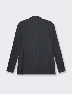 Uomo Piazza Italia Uomo|Giacche<Blazer in tessuto fantasia gessata con colletto a revers classici -