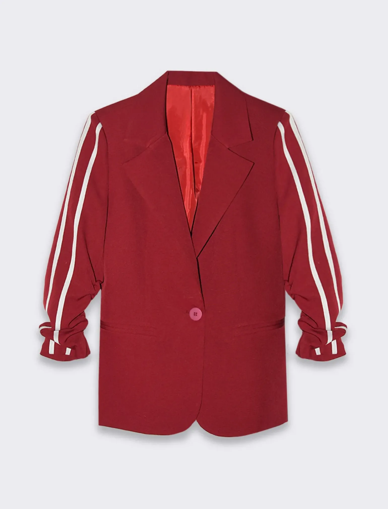 Donna Piazza Italia Giacche E Blazer<Blazer manica a 3/4 chiusura con bottone e tasche a taglio vivo - prugna