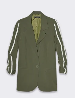 Donna Piazza Italia Giacche E Blazer<Blazer manica a 3/4 chiusura con bottone e tasche a taglio vivo -