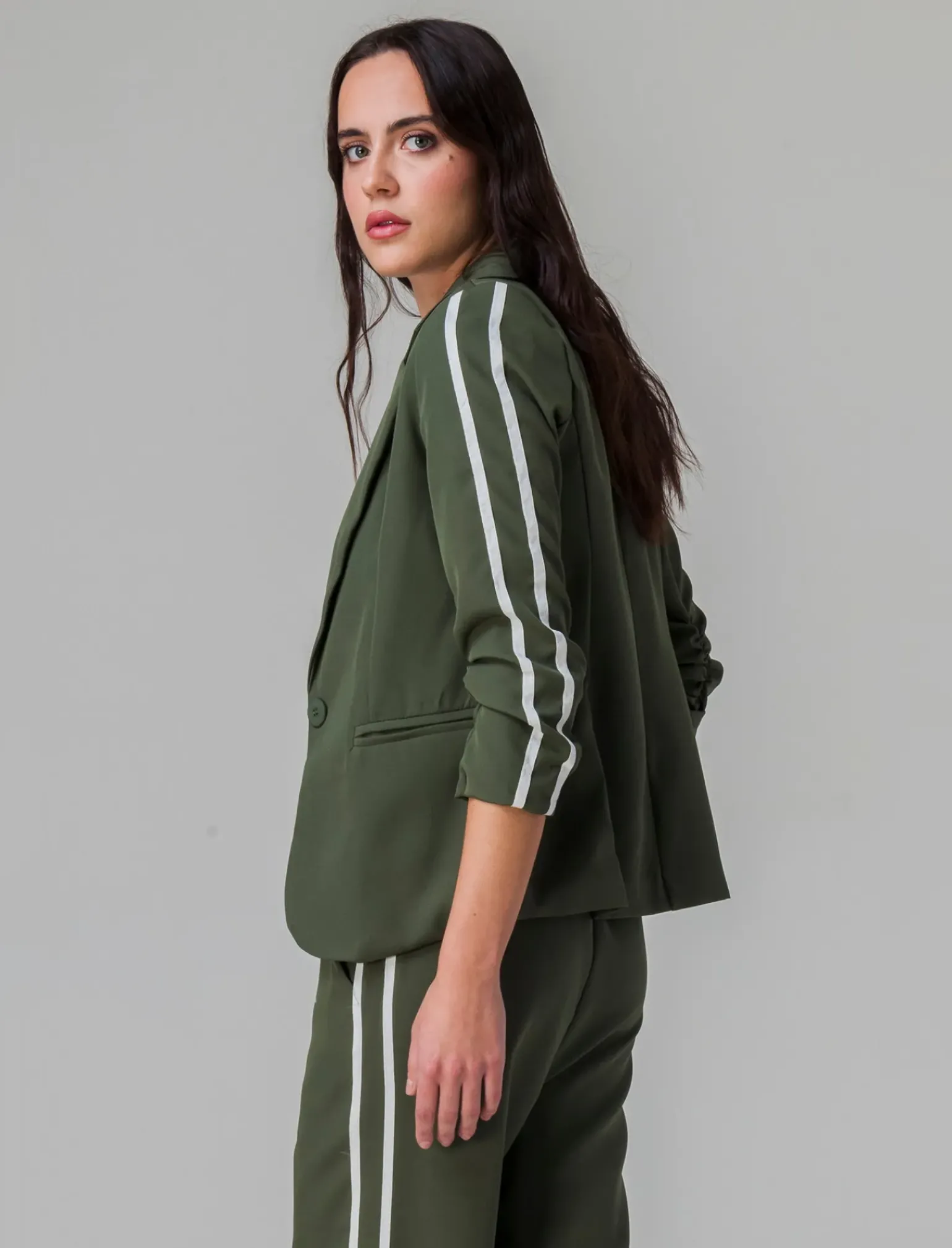 Donna Piazza Italia Giacche E Blazer<Blazer manica a 3/4 chiusura con bottone e tasche a taglio vivo -