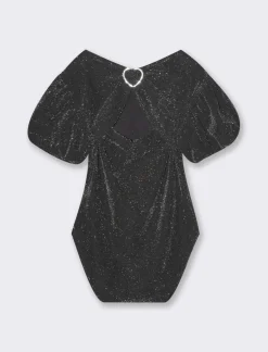 Piazza Italia Bambina|T-Shirt E Top<Body da bambina con accessorio a cuore con strass sulla schiena -