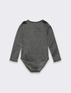 Piazza Italia Neonata<Body in tessuto brillante da neonata e fiocchetti applicati sulle spalle -