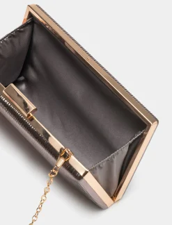 Donna Piazza Italia Donna|Borse E Zaini<Borsa da donna clutch in pvc effetto plissè con tracolla a catena - Rame