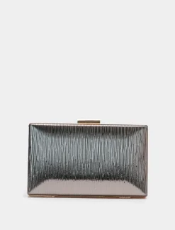 Donna Piazza Italia Donna|Borse E Zaini<Borsa da donna clutch in pvc effetto plissè con tracolla a catena - Rame