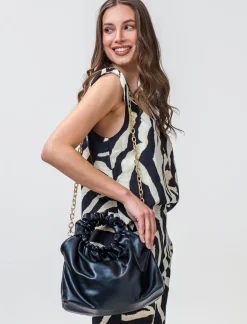 Donna Piazza Italia Donna<Borsa da donna con manico arricciato -