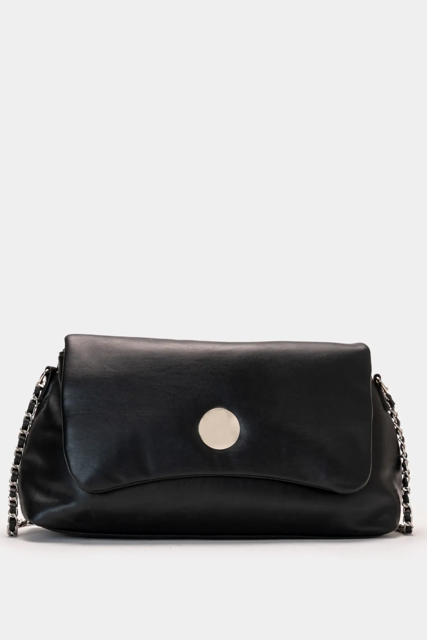 Piazza Italia Borsa da donna con patta borchiata e tracolla - Nero Cheap