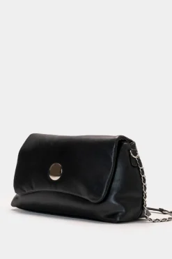 Piazza Italia Borsa da donna con patta borchiata e tracolla - Nero Cheap