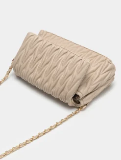 Donna Piazza Italia Donna|Borse E Zaini<Borsa da donna goffrata con patta e tracolla -