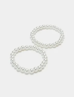 Donna Piazza Italia Donna|Bigiotteria<Bracciale da donna con perle - natural