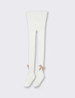 Piazza Italia Leggings E Jogger|Leggings E Jogger<Calze da bambina con fiocco - Bianco sporco