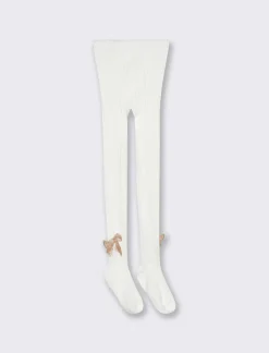 Piazza Italia Leggings E Jogger|Leggings E Jogger<Calze da bambina con fiocco - Bianco sporco