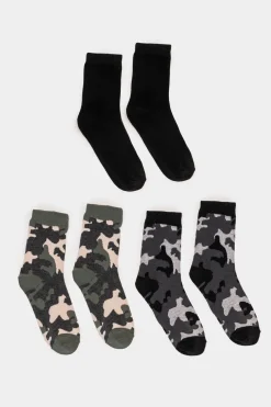 Bambino Piazza Italia Intimo E Pigiami<CALZINO BAMBINO 3 PAIA FANTASIA MILITARE -