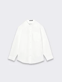 Bambino Piazza Italia Bambino|Camicie<Camicia 100% cotone modello coreano, con tasca e ricamo frontale. vestibilità regular - sporco