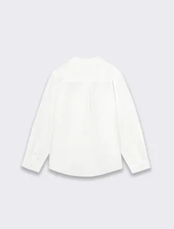 Bambino Piazza Italia Bambino|Camicie<Camicia 100% cotone modello coreano, con tasca e ricamo frontale. vestibilità regular - sporco