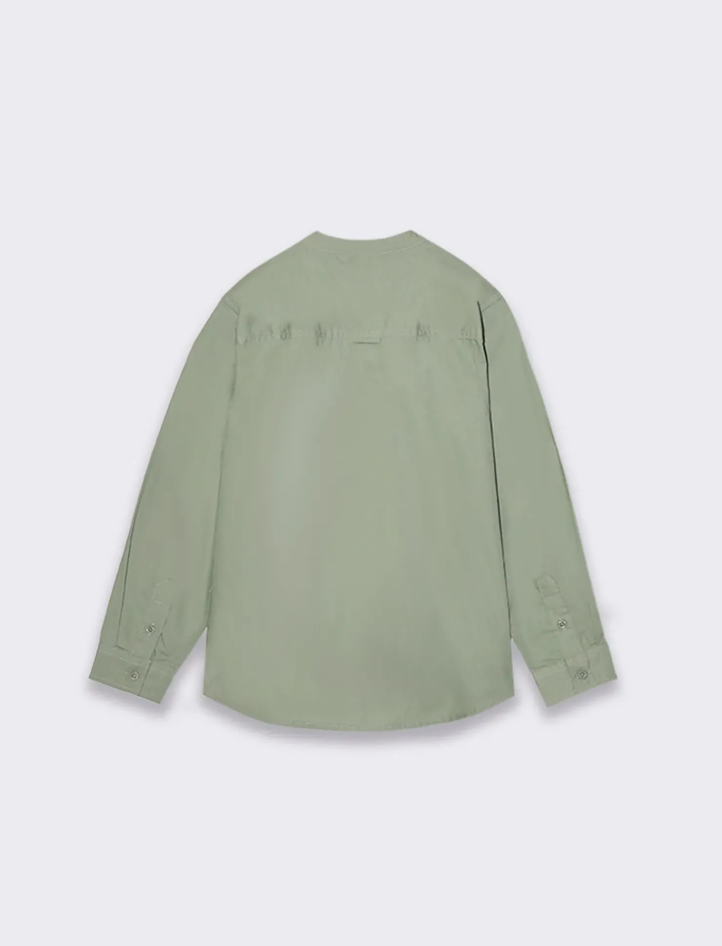 Piazza Italia Camicia 100% cotone modello coreano, con tasca e ricamo frontale. vestibilità regular - salvia Verde Flash Sale