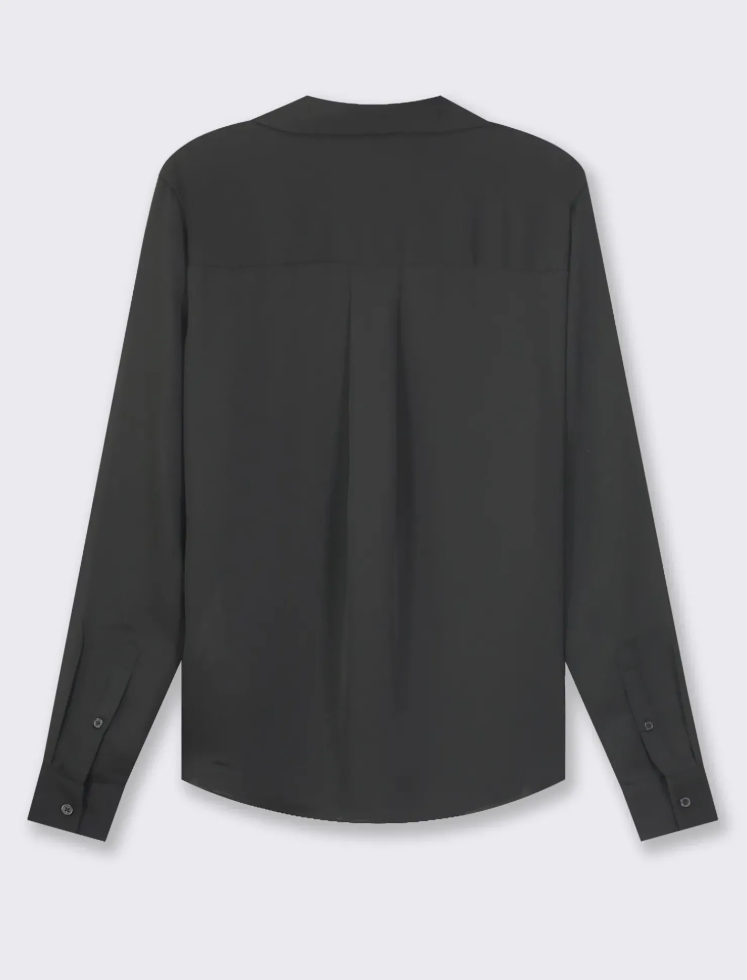 Piazza Italia Camicia basic vestibilità regual in tessuto georgette e scollo a V - Nero Discount