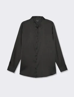 Donna Piazza Italia Camicie E Casacche<Camicia basica regular con bottoni ricoperti in tessuto -