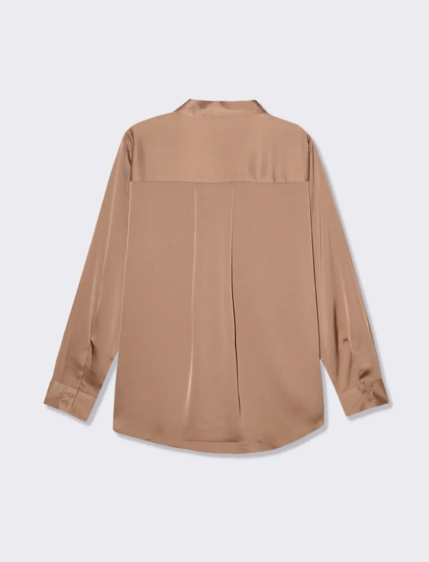 Piazza Italia Camicia basica regular con bottoni ricoperti in tessuto - castoro Grigio Online