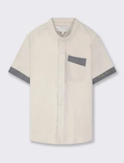 Bambino Piazza Italia Bambino<Camicia con collo coreano - Sabbia