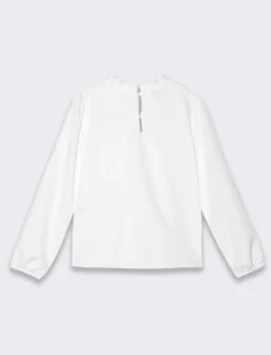 Piazza Italia Bambina|Camicie E Bluse<Camicia con increspatura alle spalle e scollo con fiocco annodato -