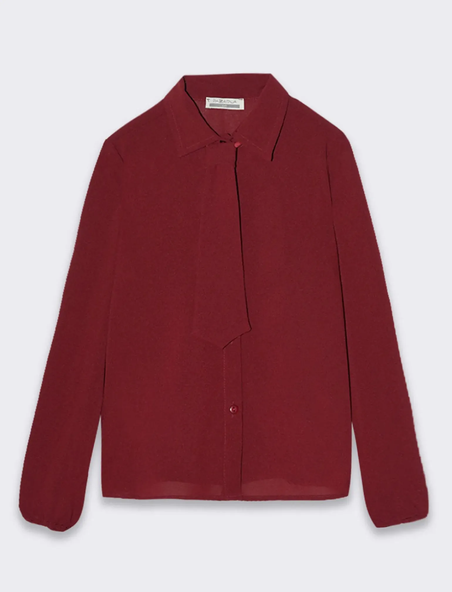 Piazza Italia Bambina|Camicie E Bluse<Camicia da bambina con cravatta bordeaux. - Bordeaux