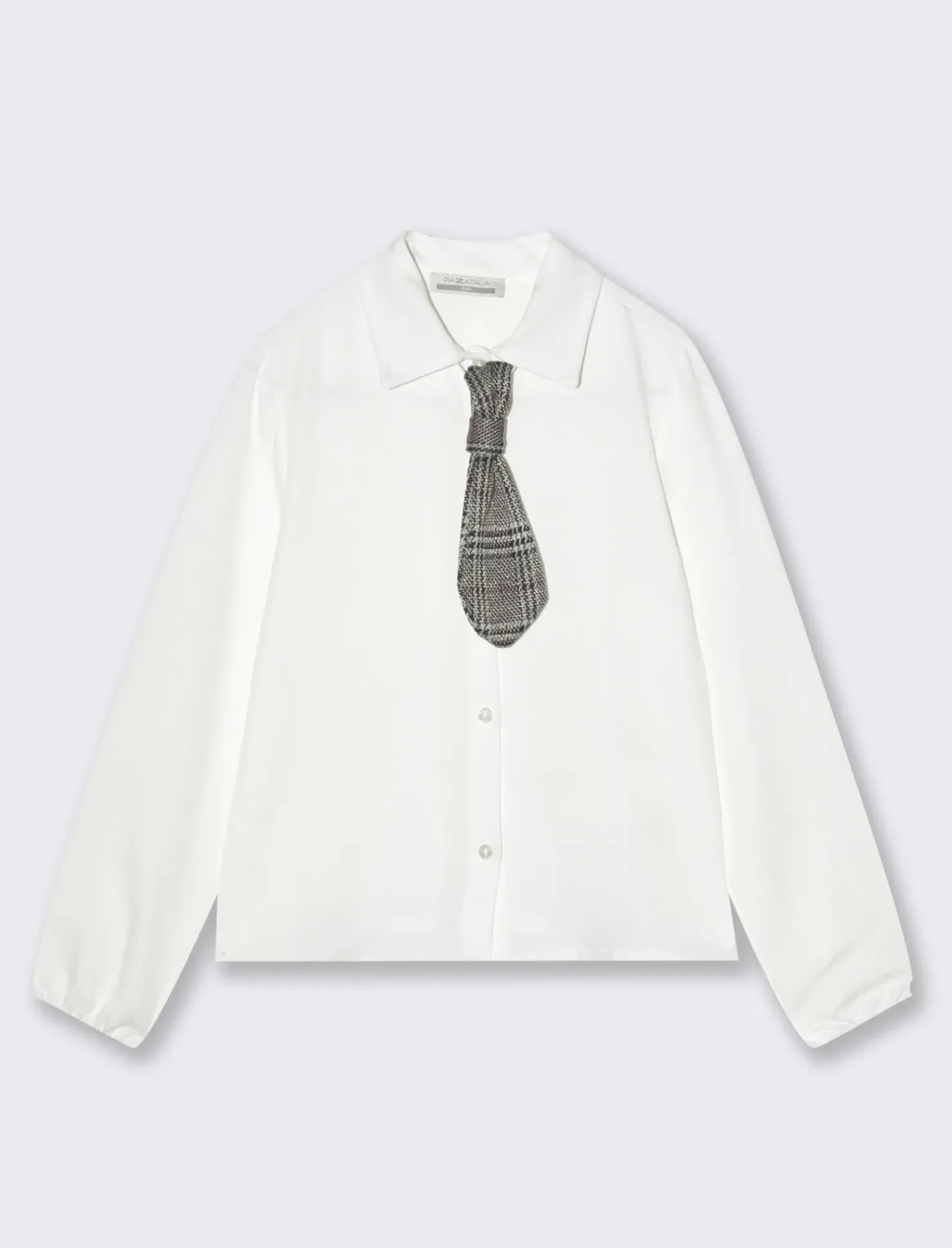 Piazza Italia Camicia elegante da bambina con cravattino - Bianco Discount