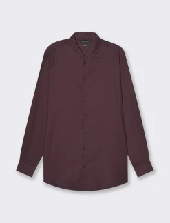 Uomo Piazza Italia Uomo|Camicie<Camicia formal fit regular con collo francese - Bordeaux