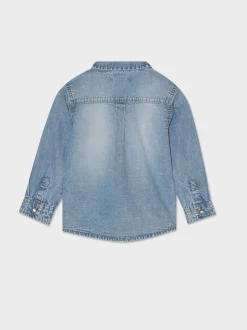 Piazza Italia Neonato|Camicie<Camicia in cotone con bottoncini a pressione - Denim