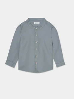 Piazza Italia Neonato|Camicie<Camicia in cotone con scollo alla coreana - cenere