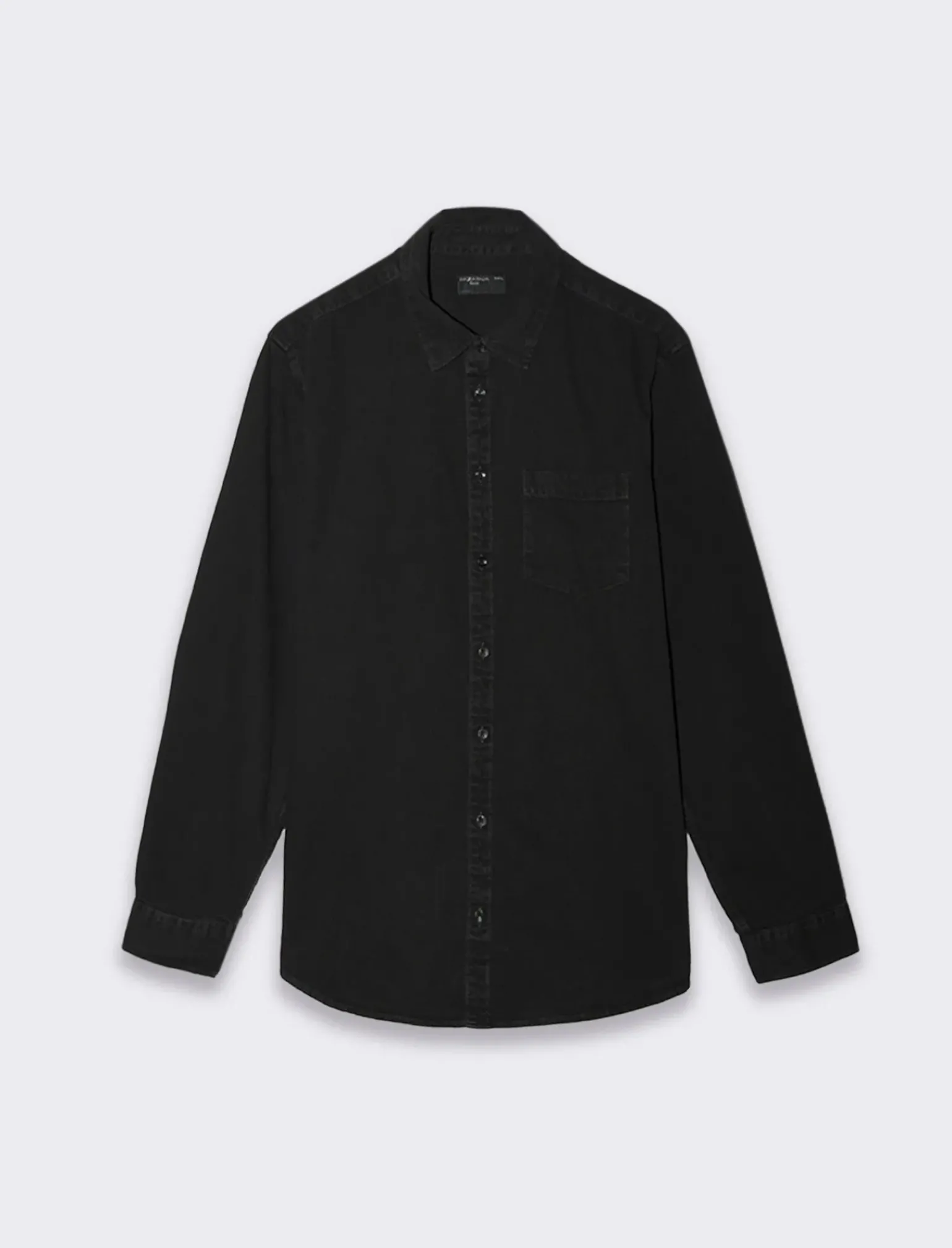 Uomo Piazza Italia Uomo|Camicie<Camicia in denim regular fit colletto revers a maniche lunghe -