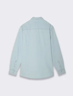 Uomo Piazza Italia Uomo|Camicie<Camicia in denim regular fit colletto arevers e maniche lunghe - Denim chiaro