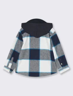 Bambino Piazza Italia Bambino|Camicie<Camicia in flanella di cotone a quadri con cappuccio removibile - Fantasia