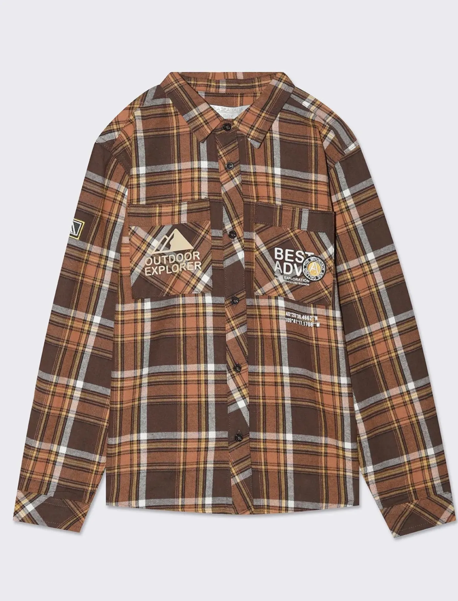 Bambino Piazza Italia Bambino|Camicie<Camicia in flanella fantasia madras con tasconi - Fantasia