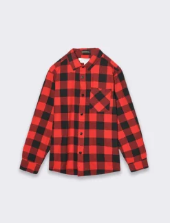 Bambino Piazza Italia Bambino|Camicie<Camicia in flanella fantasia madras con tasca frontale -