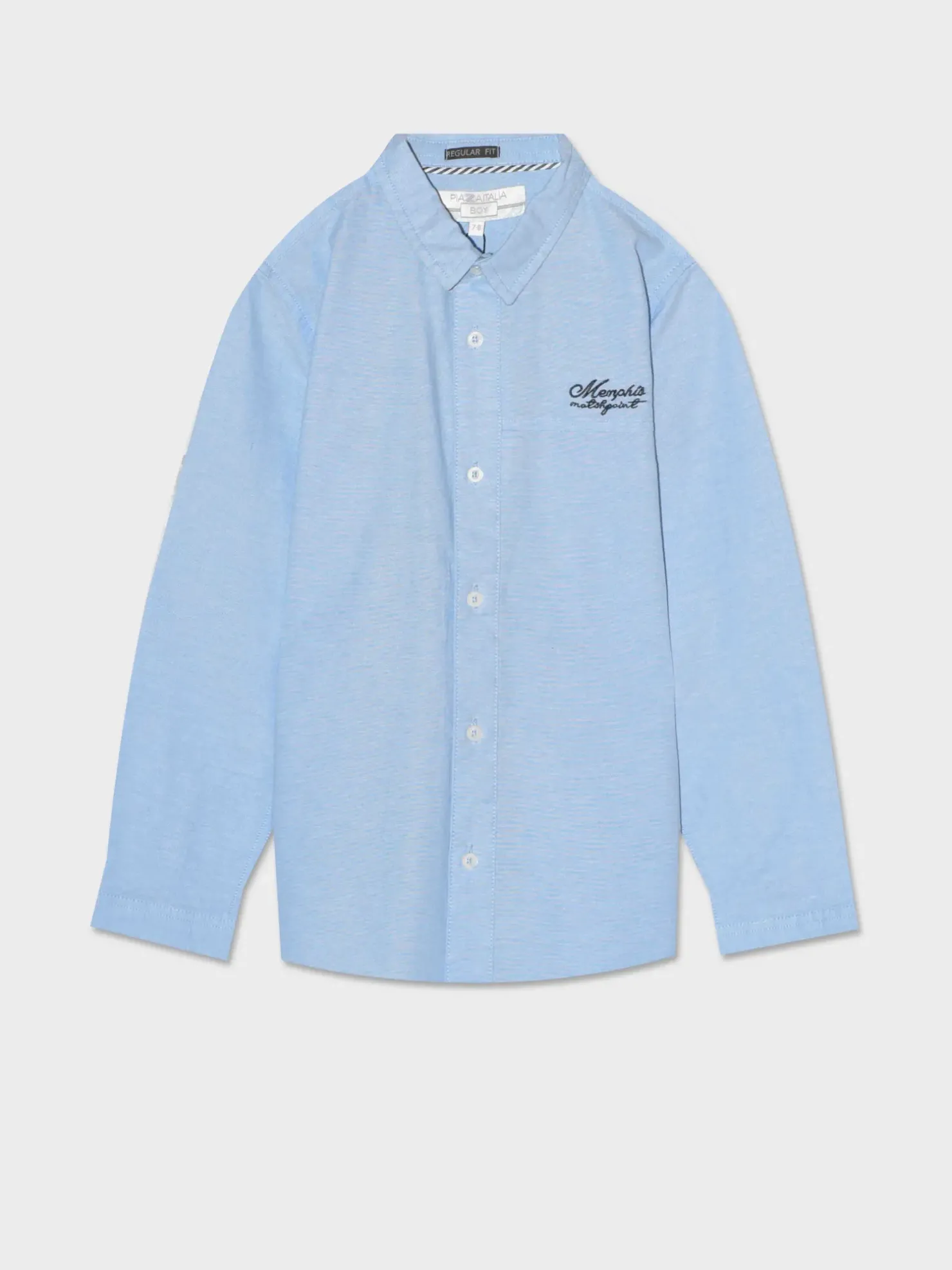 Piazza Italia Camicia in oxford modello regular - Azzurro Discount