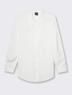 Donna Piazza Italia Donna|Camicie E Casacche<Camicia in satin manica lunga vestibilità comoda - panna