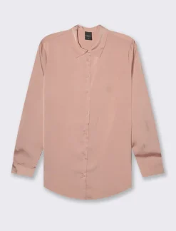 Donna Piazza Italia Donna|Camicie E Casacche<Camicia in satin manica lunga vestibilità comoda -