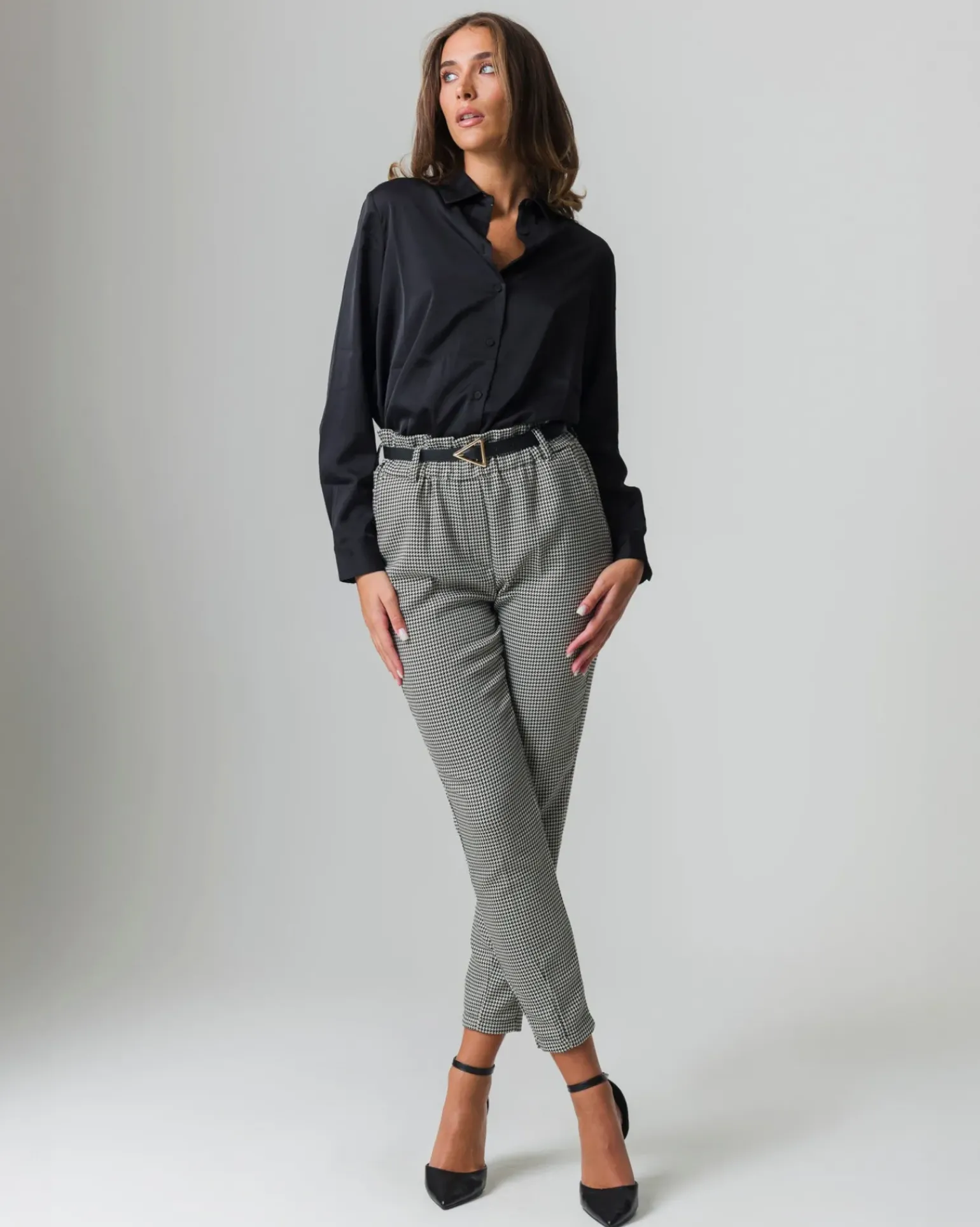 Donna Piazza Italia Donna|Camicie E Casacche<Camicia in satin manica lunga vestibilità comoda -