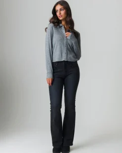 Donna Piazza Italia Donna|Camicie E Casacche<Camicia in tessuto di maglina vestibilità slim - melange