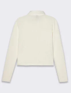 Donna Piazza Italia Donna|Camicie E Casacche<Camicia in tessuto di maglina vestibilità slim - Avorio