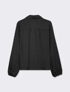 Donna Piazza Italia Camicie E Casacche<Camicia in tessuto plumeties scollo a V e manica a sbuffo -