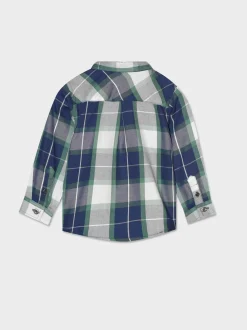 Piazza Italia Camicie<Camicia in twill di cotone fantasia quadri con ricamo -