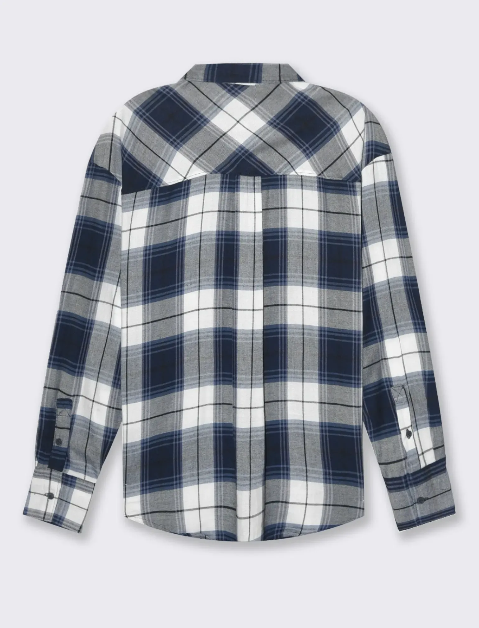 Donna Piazza Italia Donna|Camicie E Casacche<Camicia manica lunga a quadri con tasca a toppa - var 1