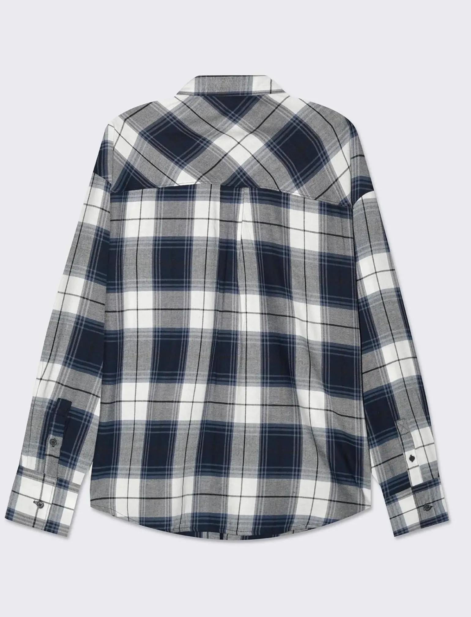 Donna Piazza Italia Donna|Camicie E Casacche<Camicia manica lunga a quadri con tasca a toppa - var 1