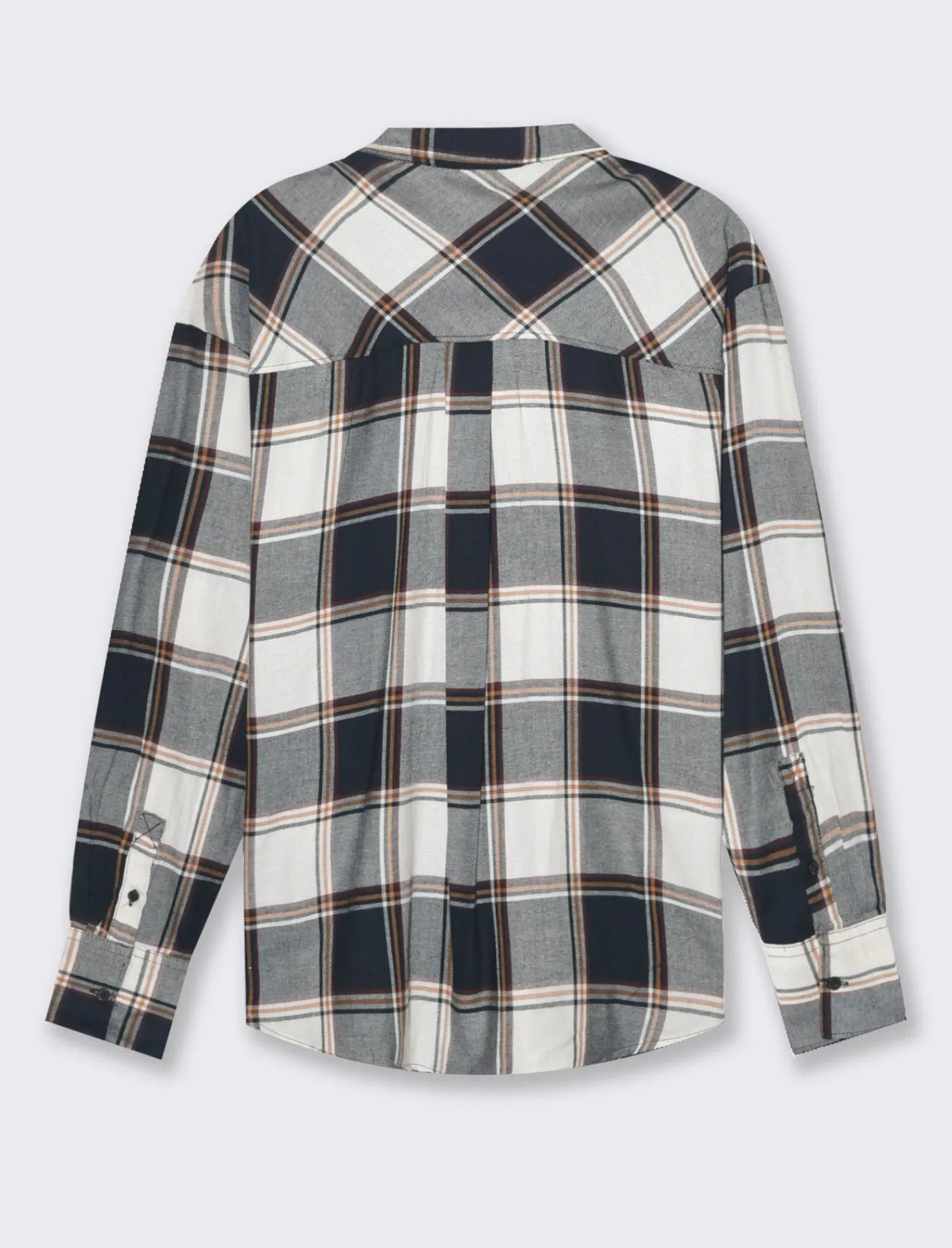 Donna Piazza Italia Donna|Camicie E Casacche<Camicia manica lunga a quadri con tasca a toppa - var 2