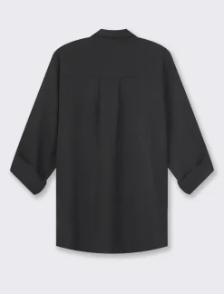 Donna Piazza Italia Camicie E Casacche<Camicia manica lunga in tessuto fluido con spalla scesa e alette sulla manica -